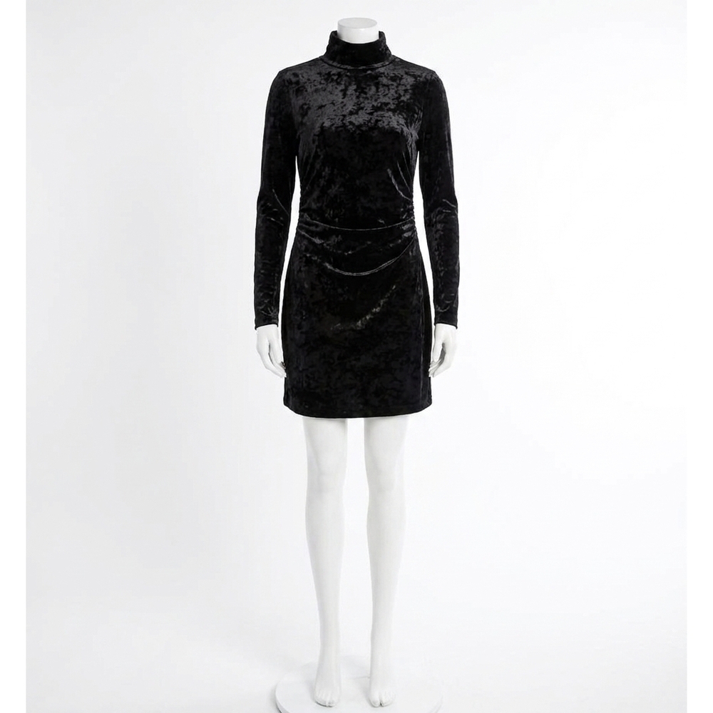 NEW FIFTEEN TWENTY beatrice side shirred dress in black